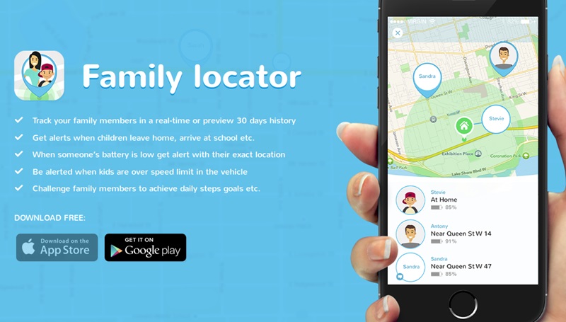 Family Locator - GPS Tracker hỗ trợ xem vị trí trên bản đồ với thời gian thực