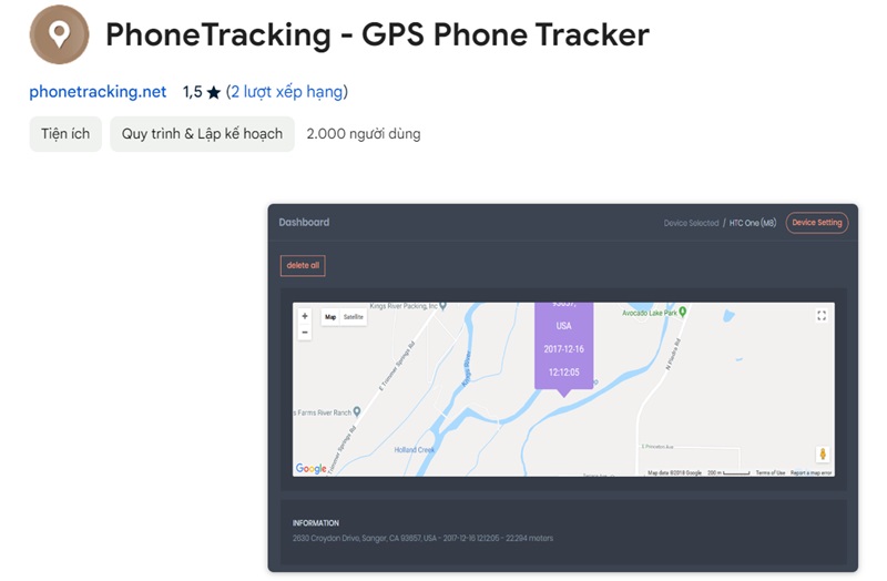 GPS Phone Tracker giúp quản lý và theo dõi người khác miễn phí